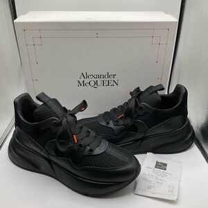 NEW Men's Alexander McQueen Nappa Joey Black Chunky Shoes Size 41E (8 US)